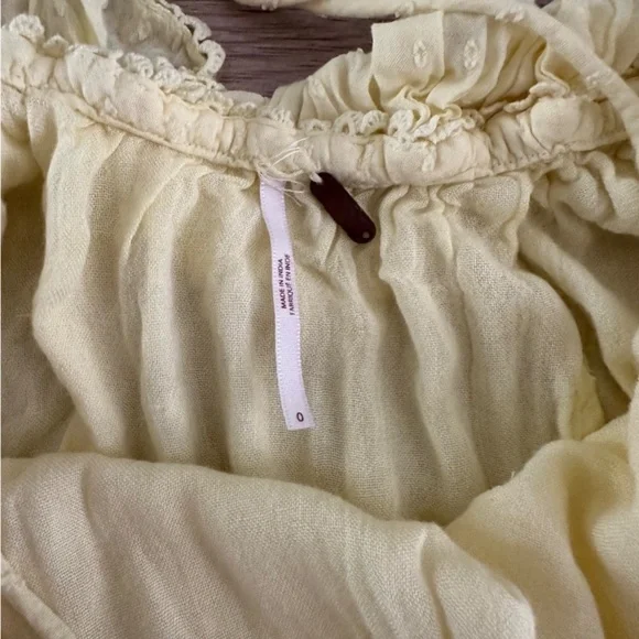 Free People Cruel Intensions Mini‎ Dress Lemon FLAW - Picture 7 of 9